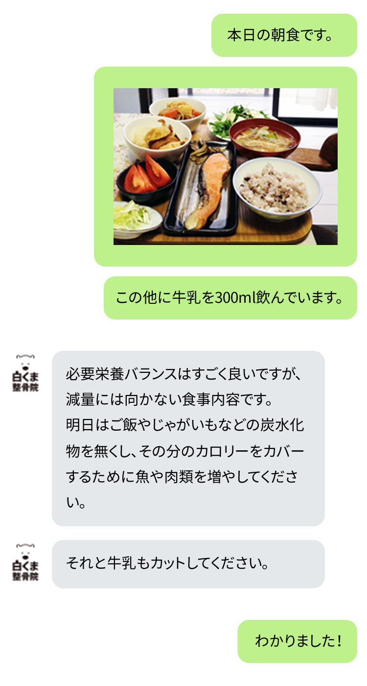 メッセージのやり取りイメージ その1